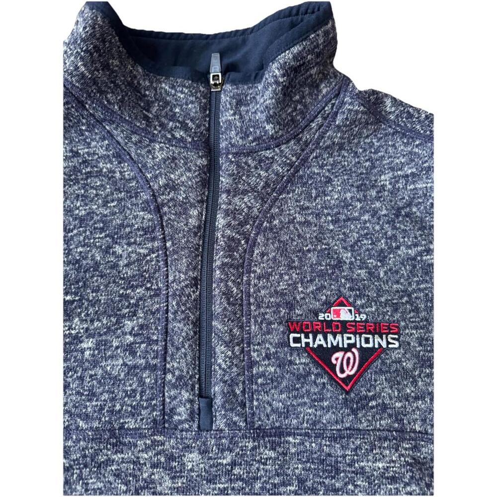 Washington Nationals World Series Antigua Men’s Large 1/4 Zip Pullover Fleece - Picture 5 of 9